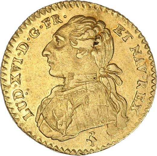 Аверс монеты - 1/2 луидора 1775 A Париж - Франция, Людовик XVI