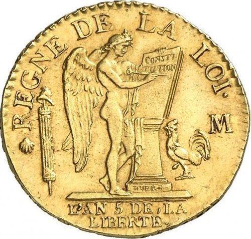 Реверс монеты - Луидор 1793 M "Тип 1792-1793" Тулуза - Франция, Людовик XVI