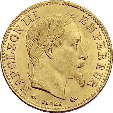 Аверс монеты - 10 франков 1862 A "Тип 1861-1868" Париж - Франция, Наполеон III