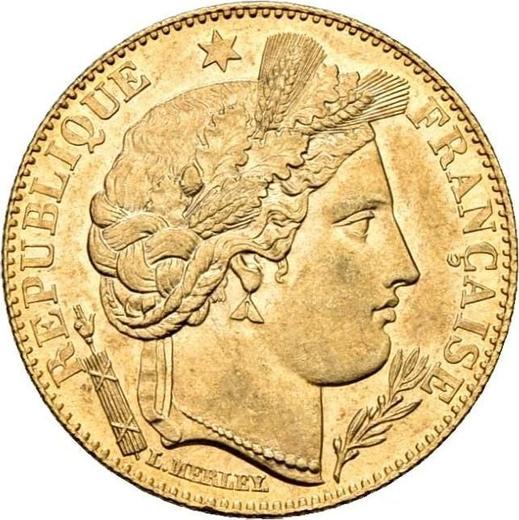Аверс монеты - 10 франков 1899 A "Тип 1878-1899" Париж - Франция, Третья республика