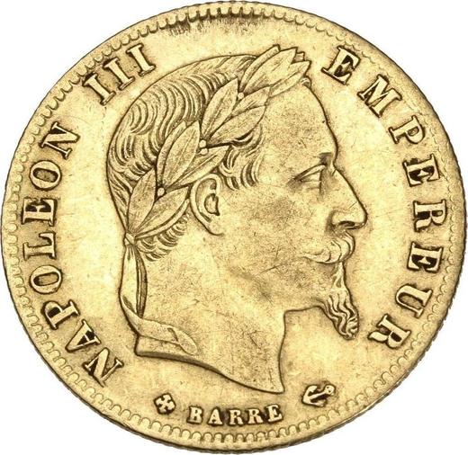 Аверс монеты - 5 франков 1865 BB "Тип 1862-1869" Страсбург - Франция, Наполеон III