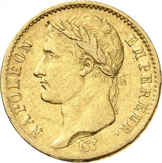 Obverse 20 Francs 1808 W "Type 1807-1808" Lille - France, Napoleon I
