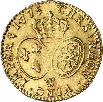 Реверс монеты - Луидор 1775 W "Тип 1774-1785" Лилль - Франция, Людовик XVI
