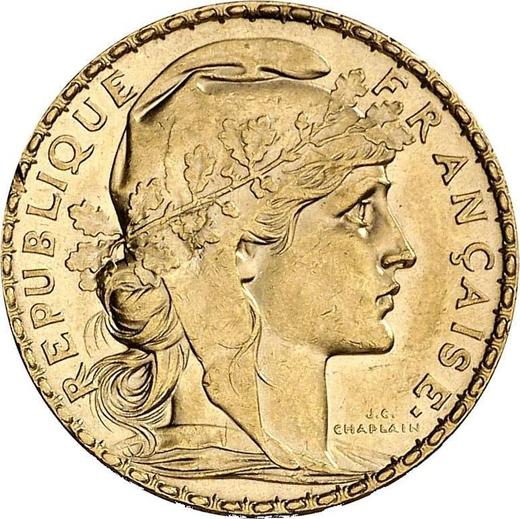 Аверс монеты - 20 франков 1908 Париж - Франция, Третья республика
