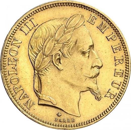 Аверс монеты - 50 франков 1868 A "Тип 1862-1868" Париж - Франция, Наполеон III