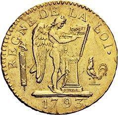 Аверс монеты - 24 ливра AN II (1793) BB - Франция, Первая Республика