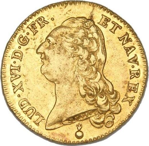Аверс монеты - Двойной луидор 1786 AA "Тип 1785-1792" Мец - Франция, Людовик XVI