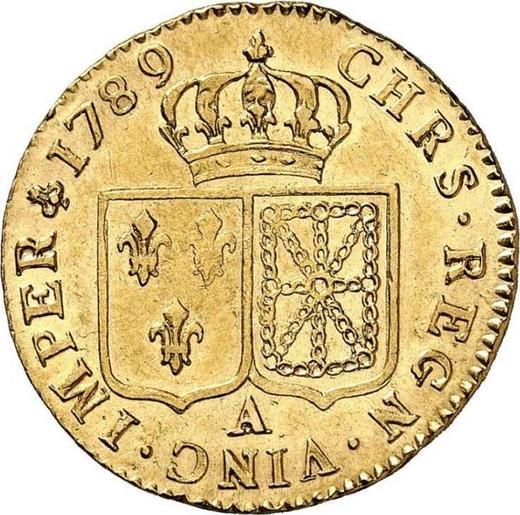 Реверс монеты - Луидор 1789 A "Тип 1785-1792" Париж - Франция, Людовик XVI