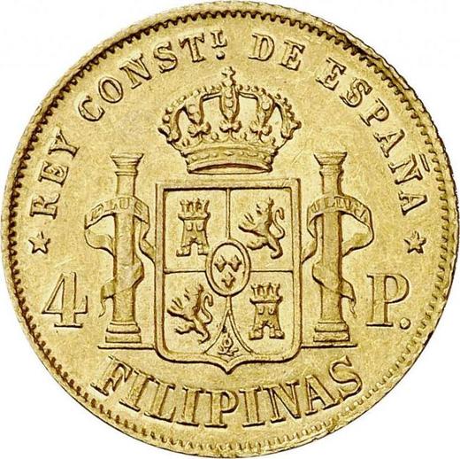 Reverse 4 Peso 1885 - Philippines