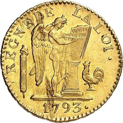 Аверс монеты - 24 ливра AN II (1793) W Лилль - Франция, Первая Республика
