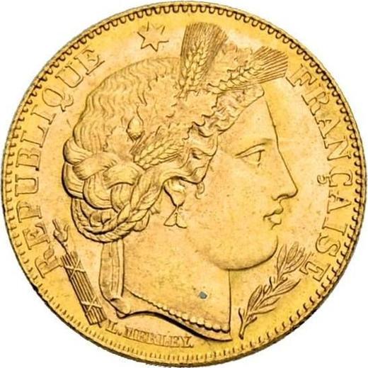 Аверс монеты - 10 франков 1896 A Париж - Франция, Третья республика