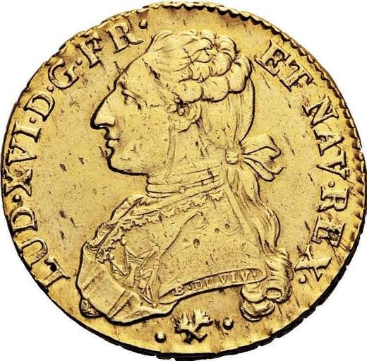 Аверс монеты - Двойной луидор 1776 L "Тип 1775-1789" Байонна - Франция, Людовик XVI