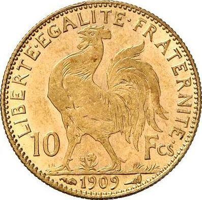 Реверс монеты - 10 франков 1909 Париж - Франция, Третья республика