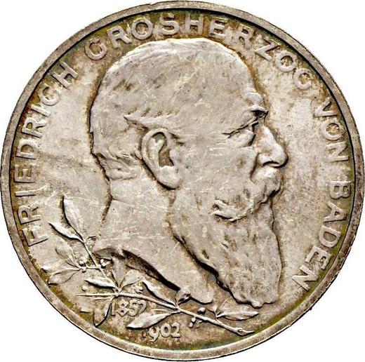 Obverse 5 Mark 1902 "Baden" 50 years of the reign - Germany