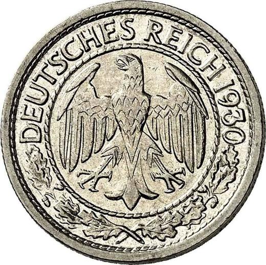 Obverse 50 Reichspfennig 1930 E - Germany