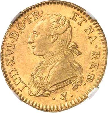 Аверс монеты - Луидор 1775 "Тип 1774-1785" По Корова - Франция, Людовик XVI
