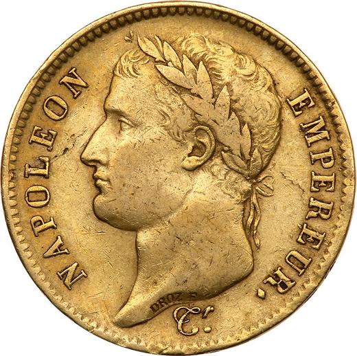 Аверс монеты - 40 франков 1810 W "Тип 1809-1813" Лилль - Франция, Наполеон I