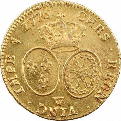 Реверс монеты - Двойной луидор 1776 W "Тип 1775-1789" Лилль - Франция, Людовик XVI