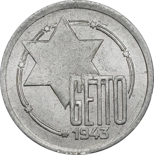 Obverse 10 Mark 1943 "Litzmannstadt Ghetto" Aluminum - Poland