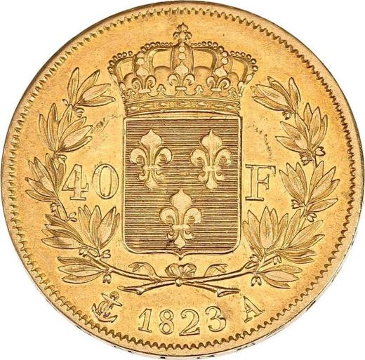 Reverse 40 Francs 1823 A Paris - France
