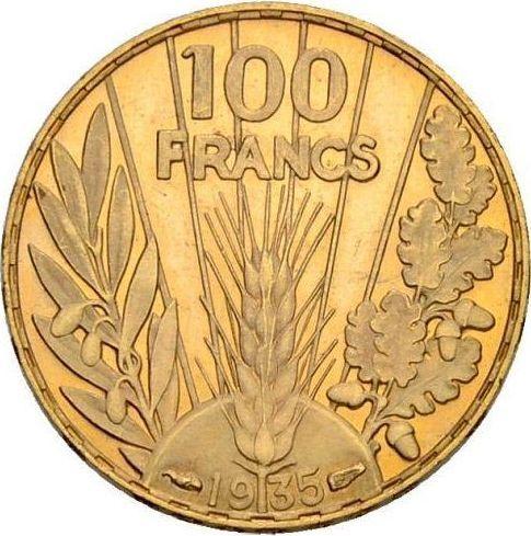 Reverse 100 Francs 1935 Paris - France