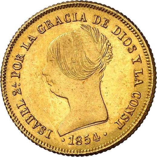 Obverse 100 Reales 1854 8-pointed star - Spain