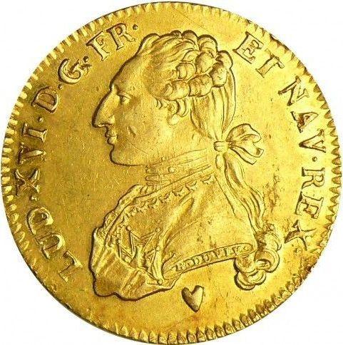 Аверс монеты - Двойной луидор 1775 & "Тип 1775-1789" Экс-ан-Прованс - Франция, Людовик XVI