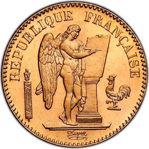 Аверс монеты - 20 франков 1886 A Париж - Франция, Третья республика