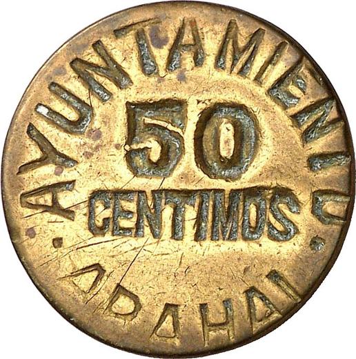 Obverse 50 Céntimos no date (1936-1939) "Arahal" - Spain