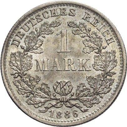 Obverse 1 Mark 1886 D - Germany