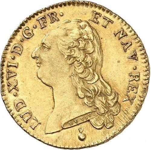 Аверс монеты - Двойной луидор 1791 AA "Тип 1785-1792" Мец - Франция, Людовик XVI