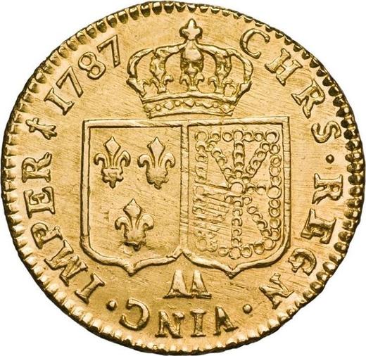 Реверс монеты - Луидор 1787 AA "Тип 1785-1792" Мец - Франция, Людовик XVI