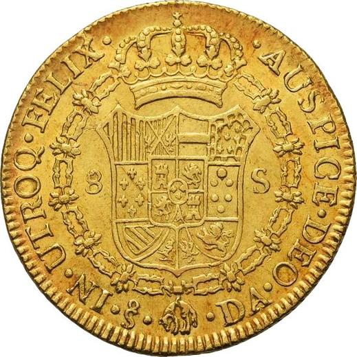 Reverse 8 Escudos 1791 So DA - Chile