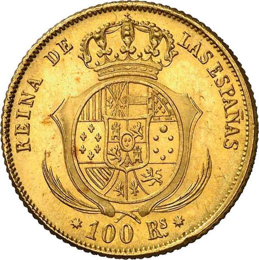 Reverse 100 Reales 1854 8-pointed star - Spain