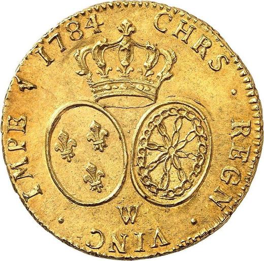 Реверс монеты - Двойной луидор 1784 W "Тип 1775-1789" Лилль - Франция, Людовик XVI