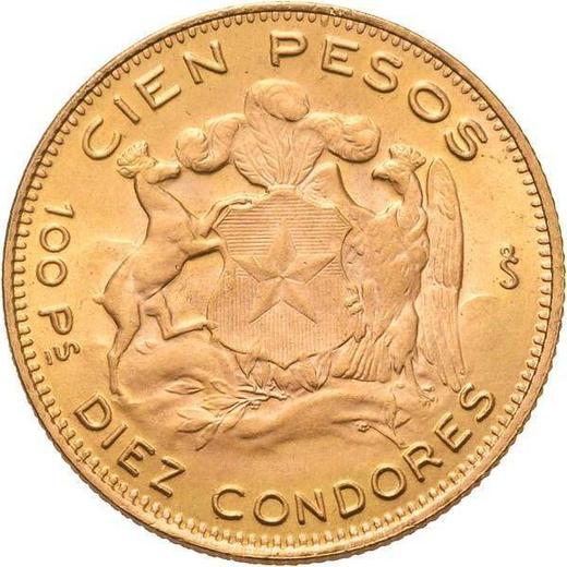 Реверс монеты - 100 песо 1973 So - Чили