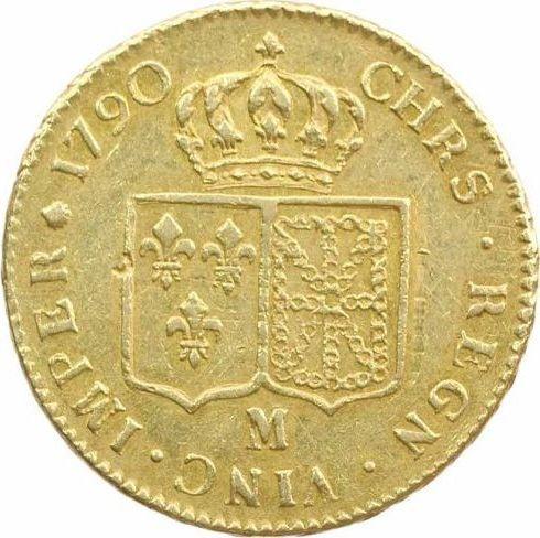 Реверс монеты - Двойной луидор 1790 M "Тип 1785-1792" Тулуза - Франция, Людовик XVI