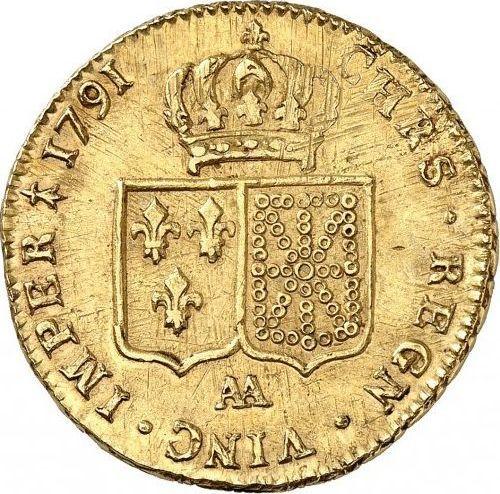 Реверс монеты - Двойной луидор 1791 AA "Тип 1785-1792" Мец - Франция, Людовик XVI