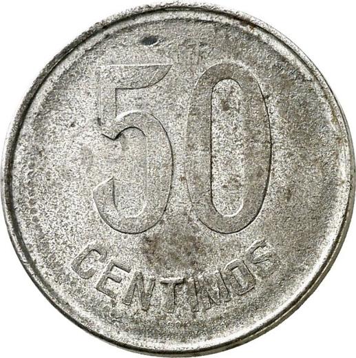 Rewers monety - PRÓBA 50 centimos bez daty (1931-1939) Żelazo - Hiszpania