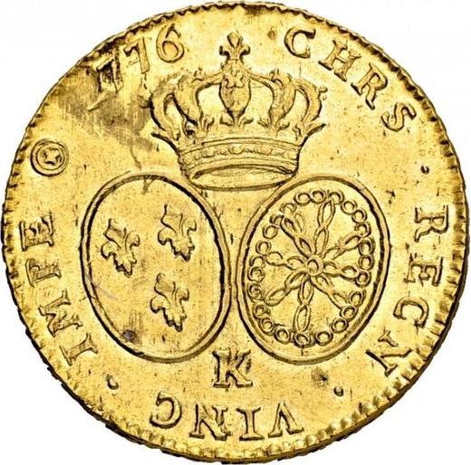Реверс монеты - Двойной луидор 1776 K "Тип 1775-1789" Бордо - Франция, Людовик XVI