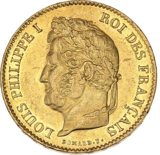 Аверс монеты - 40 франков 1834 L "Тип 1831-1839" Байонна - Франция, Луи-Филипп I