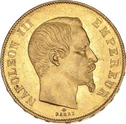 Аверс монеты - 50 франков 1855 BB "Тип 1855-1860" Страсбург - Франция, Наполеон III