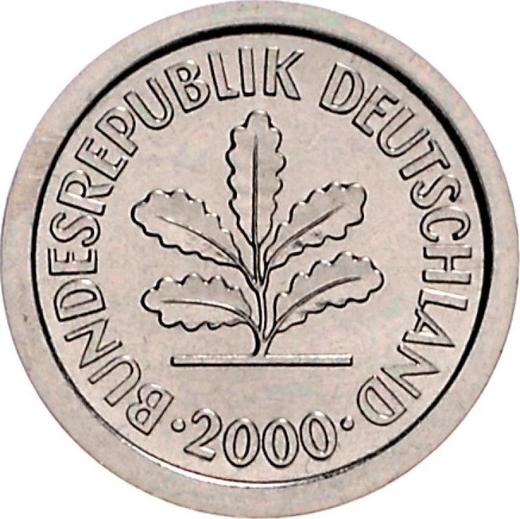 Reverse 50 Pfennig 1949-2001 5 Pfennig blank - Germany
