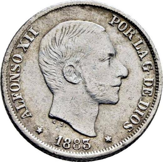 Obverse 10 Centavos 1883 - Philippines