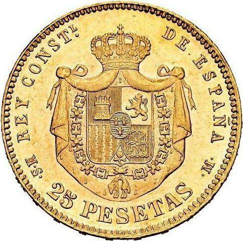 Reverse 25 Pesetas 1883 MSM - Spain
