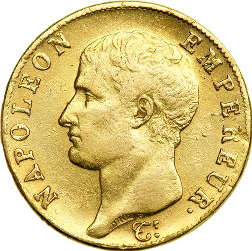 Аверс монеты - 40 франков 1806 U "Тип 1806-1807" Тулуза - Франция, Наполеон I