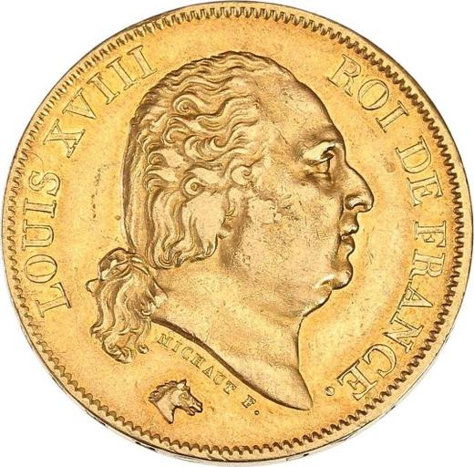 Obverse 40 Francs 1823 A Paris - France