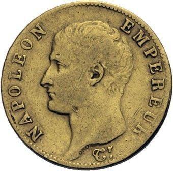 Аверс монеты - 20 франков AN 13 (1804-1805) T Нант - Франция, Наполеон I