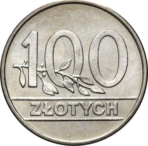 Reverse 100 Zlotych 1990 MW - Poland