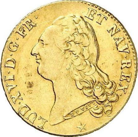 Аверс монеты - Двойной луидор 1786 W "Тип 1785-1792" Лилль - Франция, Людовик XVI
